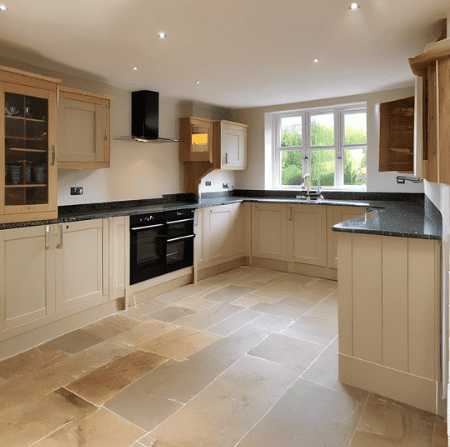 Country kitchen with Hanex Soild Surfaces