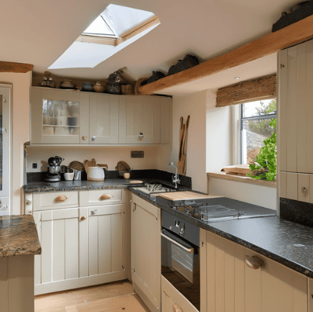 country kitchen with Hanex Solid Surfaces