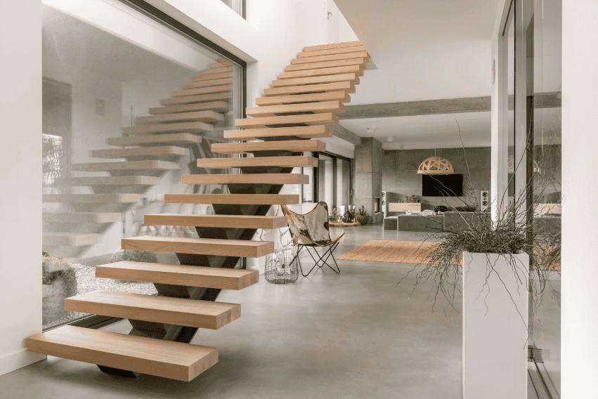 modern solid surface stairs